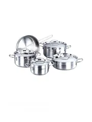  1 9 Piece Alfa Stainless steel Cookware Set Silver