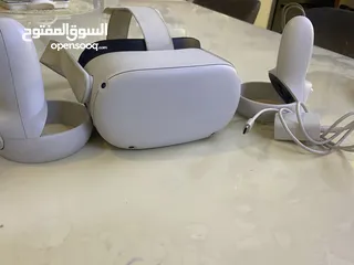  1 VR ميتا كويست تو مستعمل اخو الجديد مستعمل بس شهر يوجد فيه عدة العاب نضيف جدا سعرة 325 وبي مجال