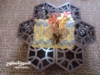  6 طاوله ارابيسك لغرف الضيوف خشب ثقيل حجم كبير
