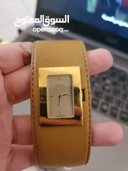  5 ساعة غوتشي7800L النسائية مطلية بالذهب ستانلس ستيل  Gucci Gold Plated Stainless Steel