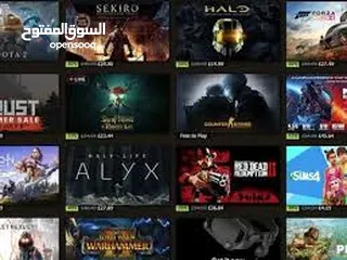  7 حسابات ستيم 100 لعبه اختياري أو 150 لعبه اختياريه.