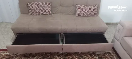  6 طقم كنب كورنر مع صوفا بيد