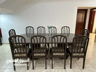  7 Wooden dinning set with 10 chairs