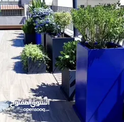  2 تفصيل قواوير فايبر جلاس بشكل عصري أنيق  زراعة وتسميد النباتات الداخلية والخارجية بإشراف مهندسين