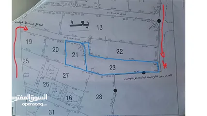  2 للبيع قطعة ارض مميزة في قوصين - نابلس