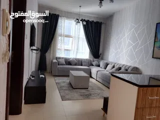  1 للايجار بعجمان شقه مفروشه غرفه وصاله شارع خليفه قريبه من جراند مول