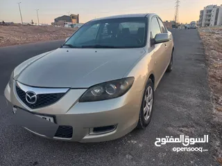  1 مازدا 3  لون شامبين .دهان جديد وصيانه ماتور كاملا.موديل 2007