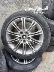  1 جنط مع اطارات bmw مقاس 17 بسعر مميز