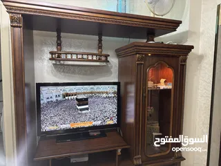  1 بوفيه تلفزيون امريكي مكتبة +تسريحة لغرف النوم (بناتي - ولادي)
