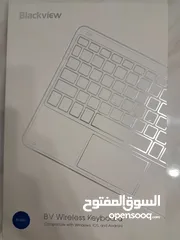  1 لوحة مفاتيح لاسلكية بلاك فيو K1 للجهاز اللوحي والهاتف (عربي-إنجليزي)  جديدة غير مستخدم نهائيا