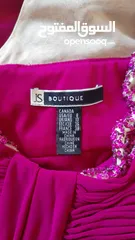  9 فستان طويل رسمي فوشيا اللون مستعمل للبيع size L
