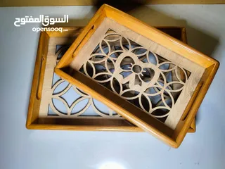  2 طقم صواني تقديم حاجه كده اخر شياكه