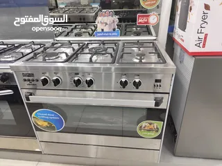  3 عرض نااار على فرن يونيون اير 90 سم ستيل فل سيفتي كامل مع مروحه