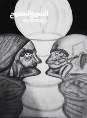  14 لوحات سريالية اصلية رسم يدوي