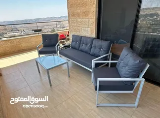  21 اطقم مودرن للحدائق حديد و راتان ومراجيح ثلاثية و عش البلبل وطاولات سفرة من الحديد الصلب