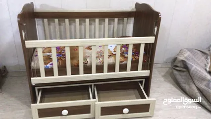  2 سرير طفل مع دوشك