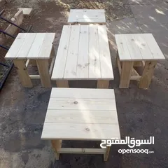  20 كراسي وجلسات خشب