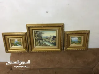  12 لوحات فنية رسم بحالة ممتازة