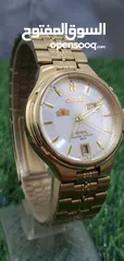  3 Vintage Orient Japan made double calendar Automatic 21 jewel watch for Men Preowned