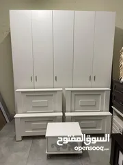  2 غرفة نوم بخزانة خمس دفات وتختين مفرد