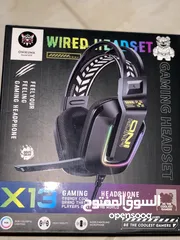  4 سماعة onikuma x13 gaming استخدام ساعه سبب البيع بدي اصغر منها لانها عريضة