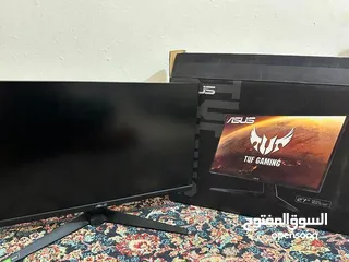  2 شاشه گيمنك Asus Tuf caming : اسم النظافه : مستعمل جديد مده استخدامه شهرين فقط يعني اخو جديد