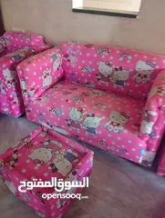  4 كنب اطفال مستعمل بحاله جيده
