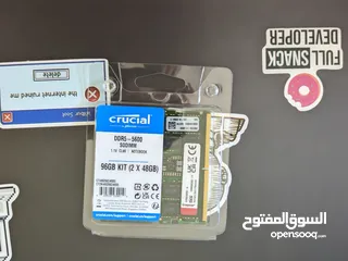  2 رام 32gb قطعتين فئة DDR5 نوع Kingston سرعة 5600MHz