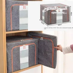  22 شنط تخزين صناديق ترتيب الملابس عدد 3 حجم كبير صناديق تخزين ملابس - Clothes Organiser صندوق تخزين قما