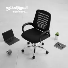  2 كرسي مكتب دوران شبك طبي – أسود ارتفاع قابل للتعديل حسب راحتك  دوران سلس 360° مع عجلات قوية وسهلة