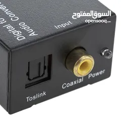  6 Digital to analog audio converter Toslink coaxial RCA