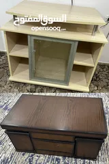 1 طاولة وسط ضيوف + طاولة صالون او مكتبة متعددة الاستخدامات