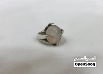  2 خاتم در نجفي دموي، صياغة ثقيلة، 10 غرام فضه  مقاس 13.5