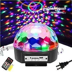  7 سماعة بلوتوث مع اضاءة (ديسكو) MP3 LED MGIC BALL LIGHT