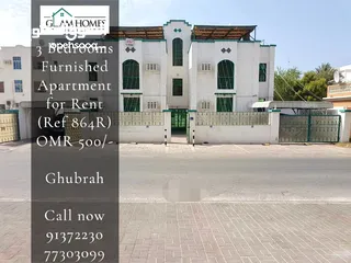  23 3 Bedrooms Furnished Apartment for Rent in Ghubrah REF:864R