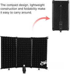  2 عازل صوت لتسجيل الصوت Recording Screen  3 Foldable Panels