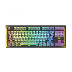  3 كيبورد جيمنغ مضيئ احترافي لكل الجيمرز  Aula Keyboard F2183 Transparent Layout Gaming RGB Lights OG