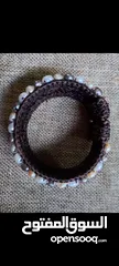  2 سوار لؤلؤ طبيعي زراعي Handmade خواتم فضة