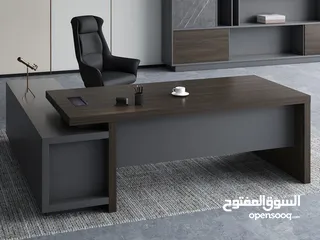  3 مكتب مدير مع ملحق وادراج وطاولة قهوة مع إمكانية اختيار اللون والقياس توصيل مجاني لعمان والزرقاء