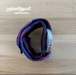  3 Neves Silver Blue Wrap Tie Printed Watch Band Quartz Unique Rare مستعمله