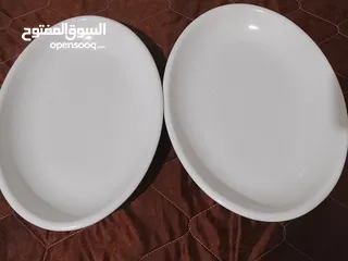 1 صحون فندقية مختلفة الاحجام لون أبيض ميلامين انيقة وفخمة غير قابل زينى بھا سفرتك برمضان