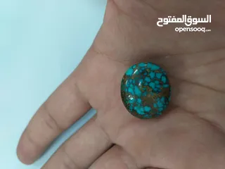  7 خاتم فيروز ايراني نيشابوري شجري عنكبوتي طبيعي natural nishapuri turquoise feroza ring