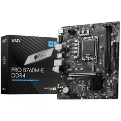  1 مذربورد ام اس اي برو لمعالجات انتل جيل 12 + 13 + 14 - MSI PRO B760M-E/DDR4 LGA 1700 MOTHERBOARD