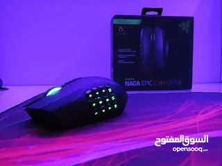  1 Razer Naga Epic Chroma Wireless (Price is Negotiable/ يمكن التفاوض للسعر)