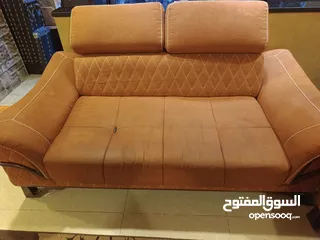  3 كنب معيشه مودرن 7 مقاعد مستعمل+ سجاده + برداي