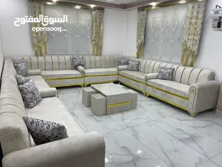  1 أقوا العروض على جلسات 17 مقعد مع طقم طربيزاط ومراكي + مخدات