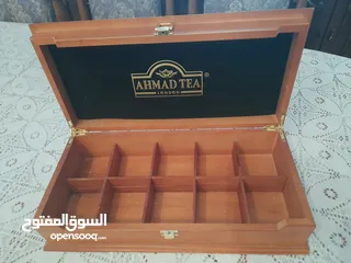  7 صندوق شاي احمد خشبي فاخر