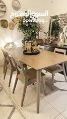  1 Dining table 4 chairs size 180*90*75