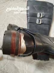  5 جزمه امريكي جلد طبيعي جديده مقاس 40