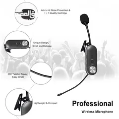  2 T-3 Lapel Mmicrophone Lavalier Microphone ميكرفون عنق لاسلكي